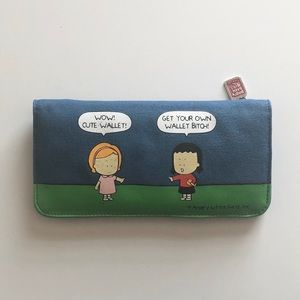 Angry Asian Girl Women’s Long Wallet